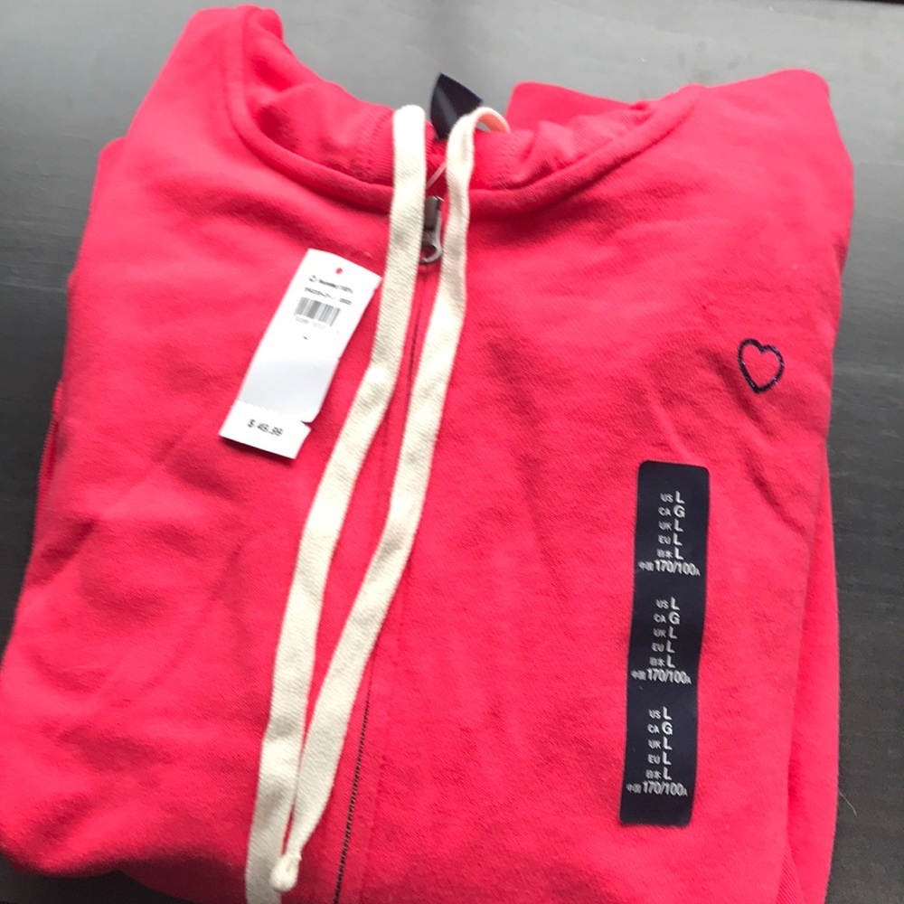 Pink Gap Zip Up Hoodie